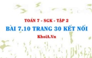 Bài 7.10 trang 30 Toán 7 Kết nối tri thức Tập 2
